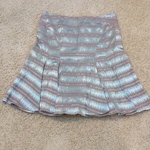 Reiss A-Line Skirt in Mint and Brown Pattern 10
